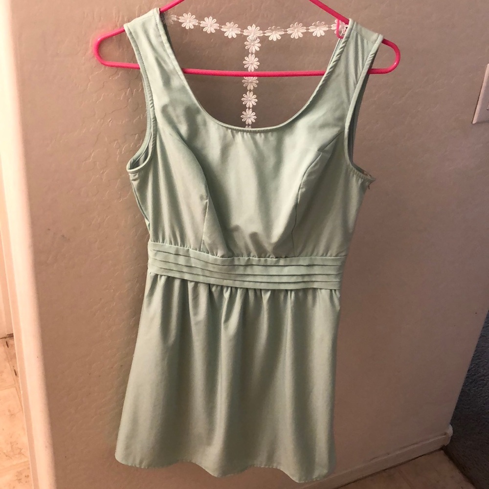 Backless mint dress